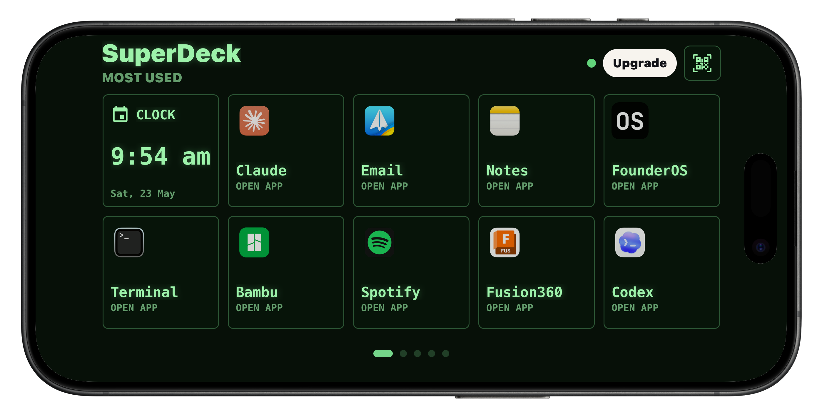 Classic SuperDeck skin on iPhone